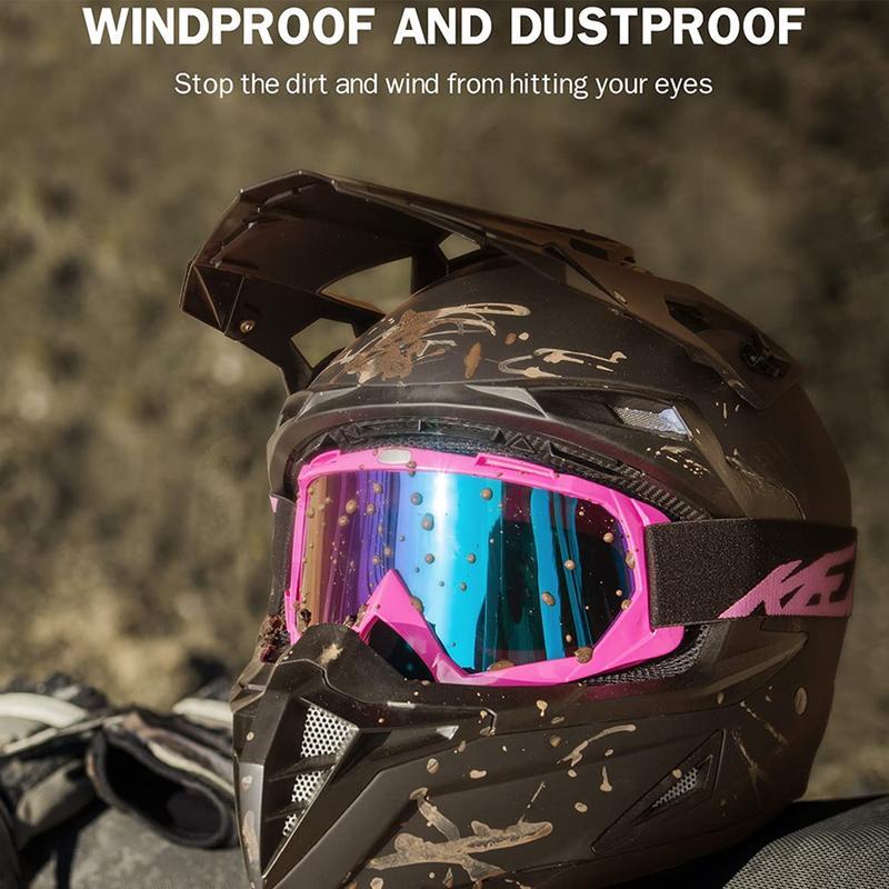 Skiing Snowboarding Cycling Offroad Goggles – UV400 Anti-Scratch Dustproof Clear | Men Women Youth Kids Motocross Dirt Bike ATV Riding Goggles