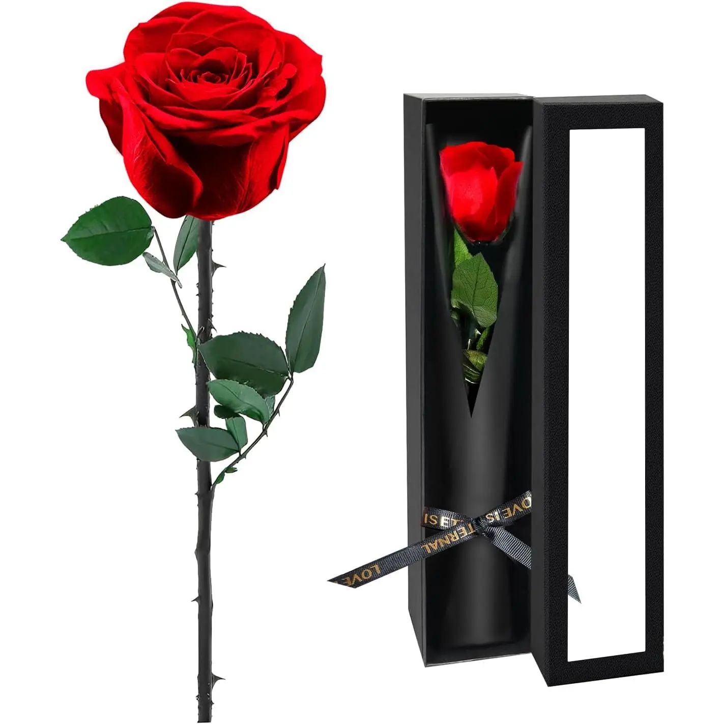 Preserved Red Rose Bouquet, Long-Lasting (5 Years) Gift for Women, Mom, Grandma, Wife, Friends - Birthday, Mother's Day, Anniversary, Valentine's Day