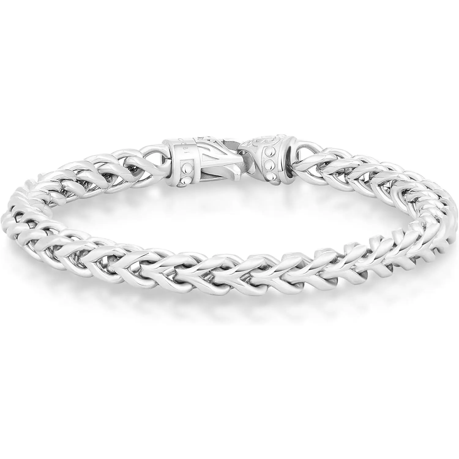 316L Stainless Steel Bracelets for Men, Thick Thin Cuban Link Chain, Blue Black Grey Beaded Stone,  Leather  with Totem,  Chain,  Hop Punk Style, Ideal , 7 8 9 Inch