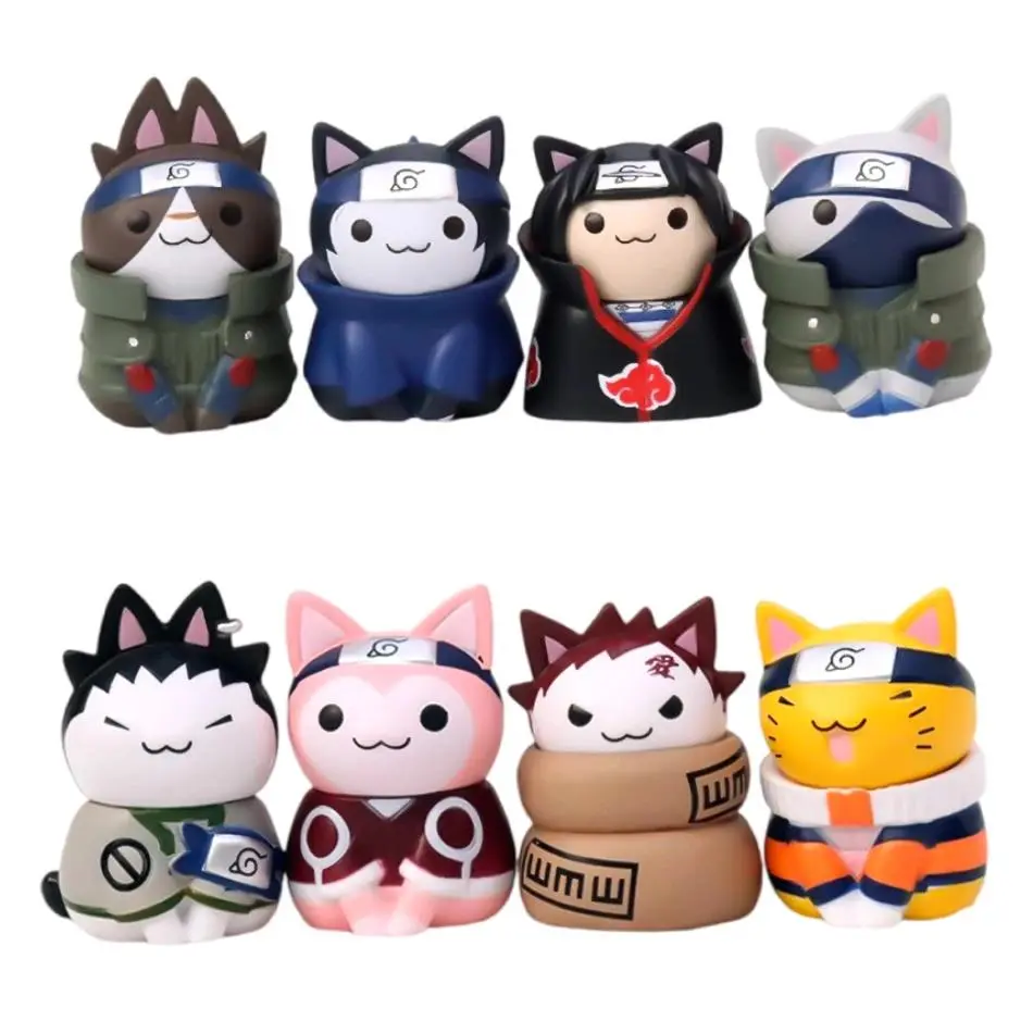 5cm Anime   Figure Toys Cute mini Kakashi Uchiha Itachi Gaara Q Version Action Dolls Pvc Model Edition Birthday Gifts