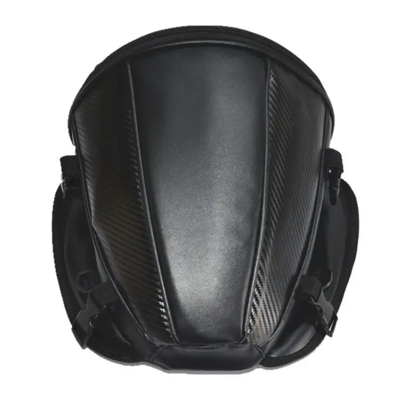 Carbon Fiber Texture Waterproof Motorcycle Tail Bag, Anti-Scratch PU Bike Luggage, Adjustable Quick Release Buckle, Helmet Storage, Daily Commute & Long Trip, Motorcycle Accessory, Bike Motorcycle Accessories