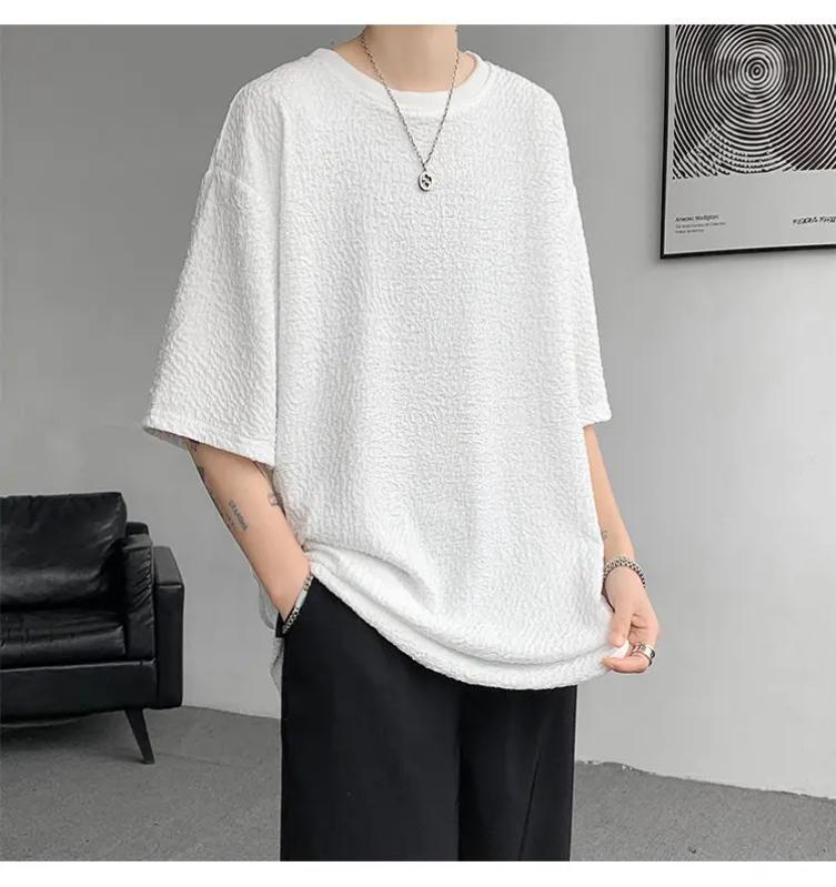 Kyn Apparel  Men's Stretch Short Sleeve T-Shirt Loose Fit Casual Streetwear Workout Plain Color Top