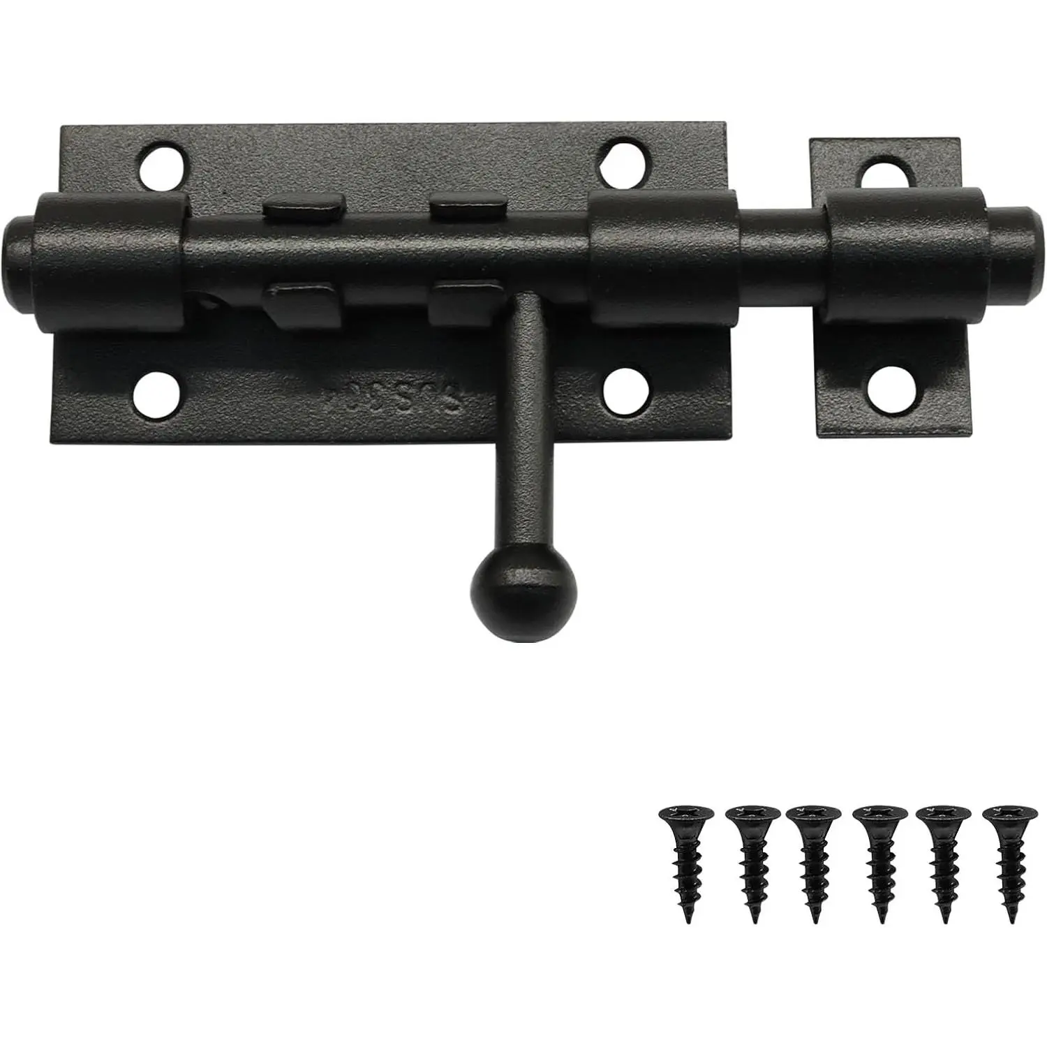 4 Inch Black Slide Bolt Gate Latch, 304 Stainless Steel | Heavy Duty,  Lock with Padlock Hole, Rustproof, For Doors, Gates, Sheds & Pot Risers