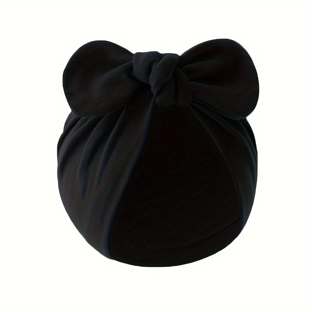 A Set of Three Soft Hats Newborns, Including a Knotted And Multi-Colored Cotton Bath Hats Infants