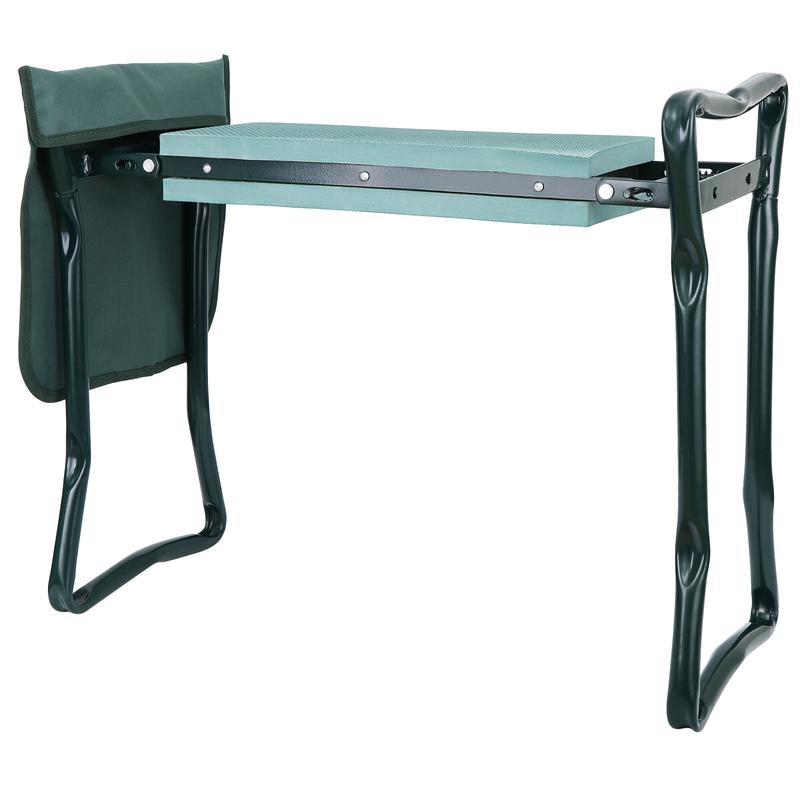 ZENY 6" Width Folding Garden Kneeler Seat, Portable Gardening Bench Stool Soft Foam Pad W/Tool Pouch