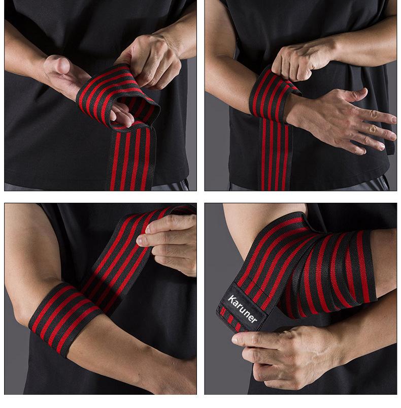 Professional sports protective gear, compression bandage wrap for elbow support, breathable arm support for weightlifting training, fitness arm protection, bench press anti-collision elbow protector