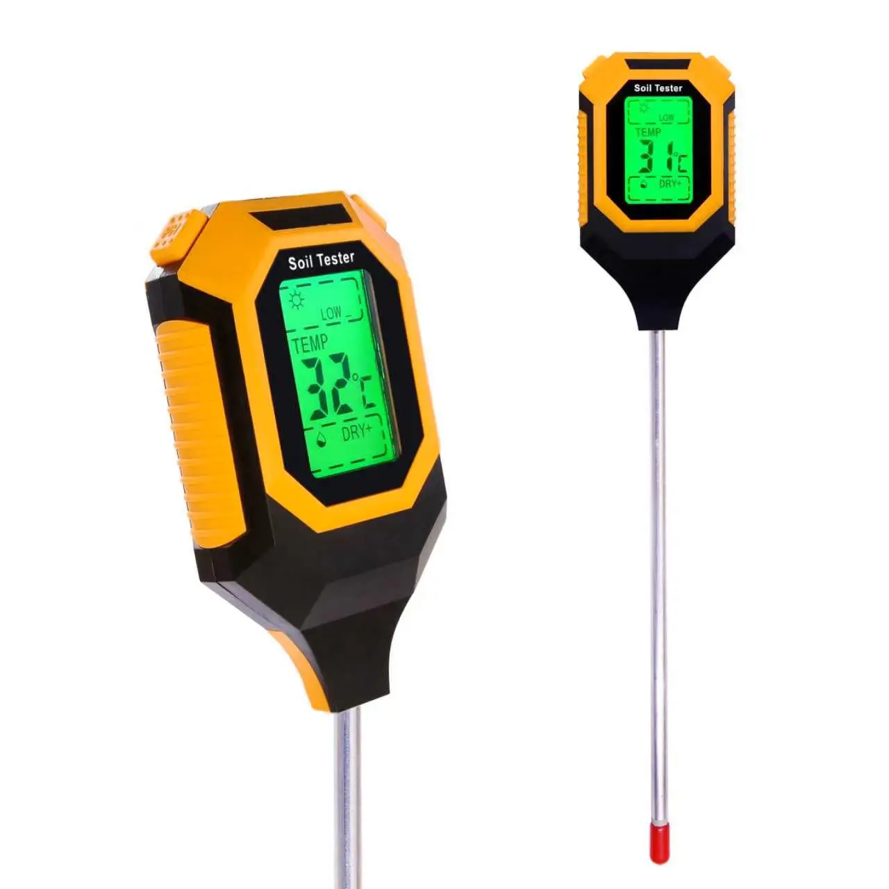 4-In-1 Soil Tester, Soil Moisture Meter with Ph, Temperature & Sunlight, Digital Plant Water Meter, Backlit LCD for Indoor Outdoor Plants
