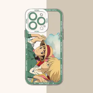 M-Moving Phone Case For iPhone 17 Air 16 15 14 13 12 11 Pro Max Plus H-Howl's Transparent Cover
