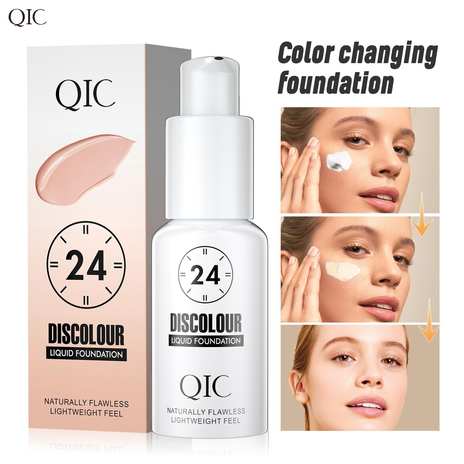 Long Lasting Color Changing Foundation, 1 Box Sweat Activated Foundation, Moisturizing Lightweight Concealer Foundation, Makeup Product for Women & Girls, Hydrating