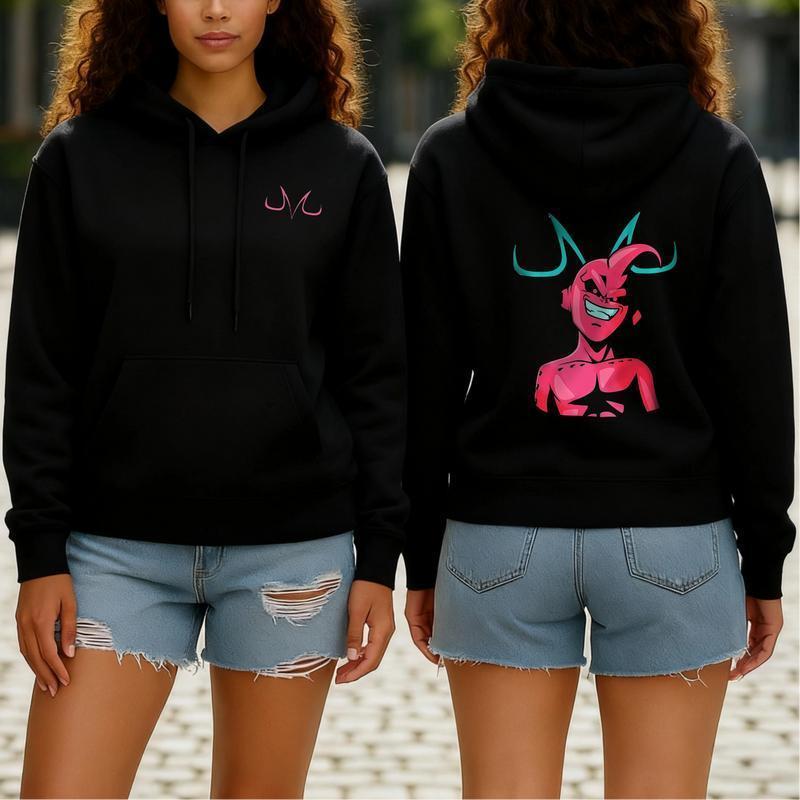 Clothing Dragon Ball Anime Majin Buu Printed 2 Sides Hoodie, Best Anime Hoodie,  For Anime Lovers,  For Him For Her gift
