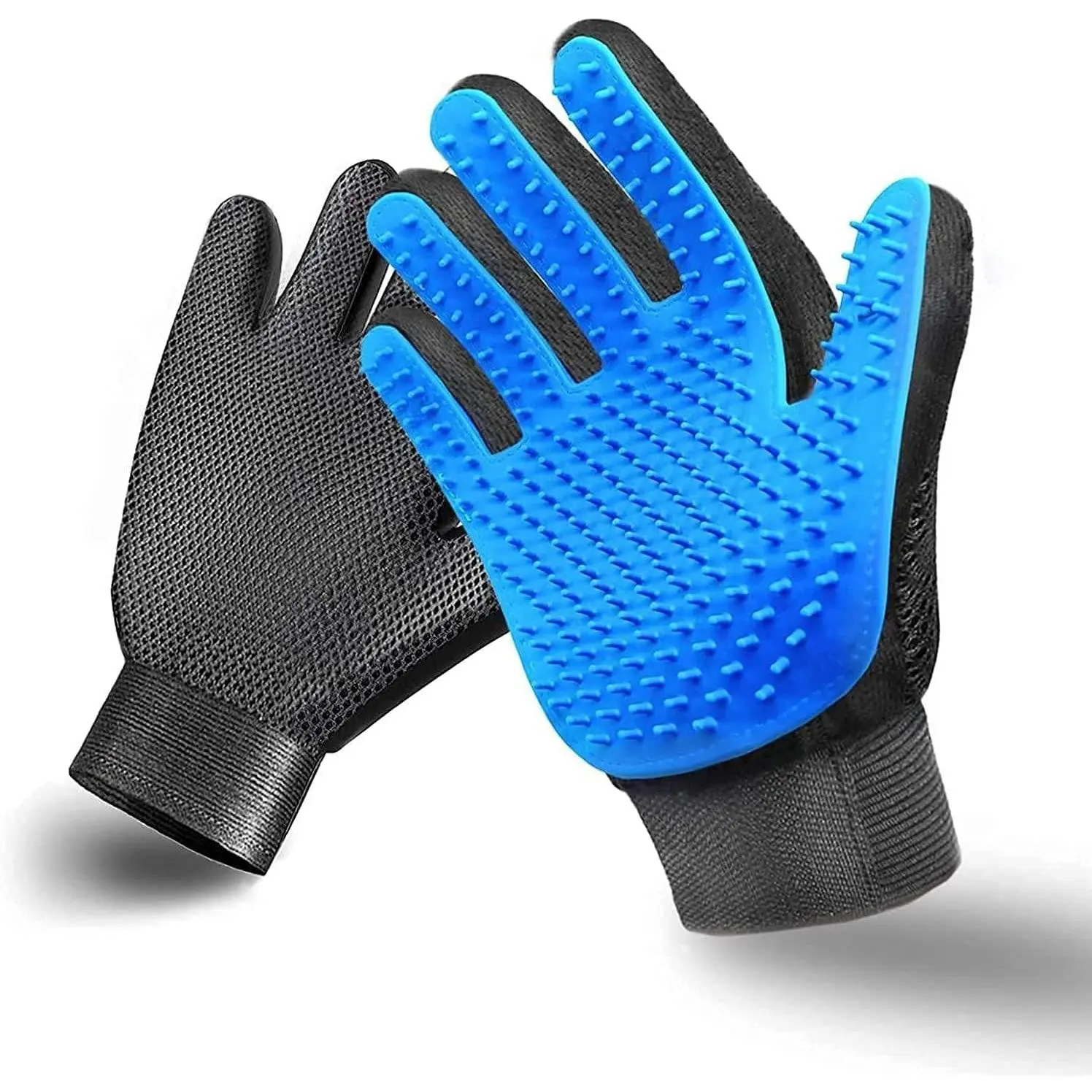 Pet Grooming Glove 1 Pair Left Right Hand Efficient Deshedding Brush Gentle Massage Mitt for Dogs Cats Horses Long Short Fur Daily Home Outdoor Pet Care TikTok Trending Pet Supplies
