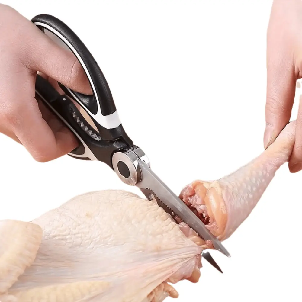 1/2/3 Piece Durable Stainless Steel Kitchen Scissors, Multi Functional Food Scissors, Suitable for Processing Fish, Barbecue, and Cutting Bones - Equipped with Sharp Blades and Ergonomic Grip, Suitable for Cooking, Baking, and Meal Preparation.