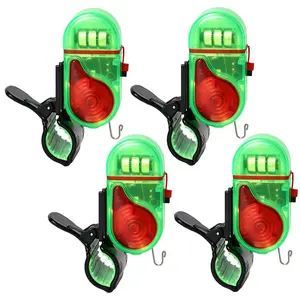 2 PCS/4 PCS Fishing Bite Alarm with LED Light, 2026 New Sensitive Smart Electronic Fishing Bells for Rods, Fish Bite Alarm Sound Alert Bell, Clip-On Electronic Fishing Alarms Bite Alarms for Fishing