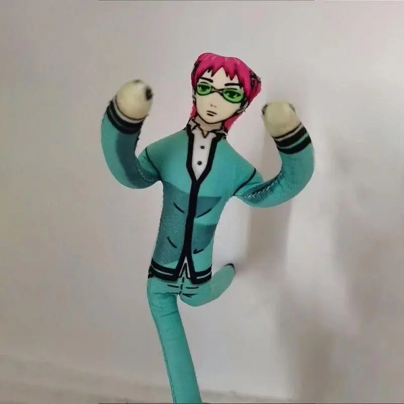 The Disastrous Life of Saiki K Saiki Kusuo Plush Doll Toy Slender Twistable Shape Body Wire Skeleton Flexible Joint Fans Gifts