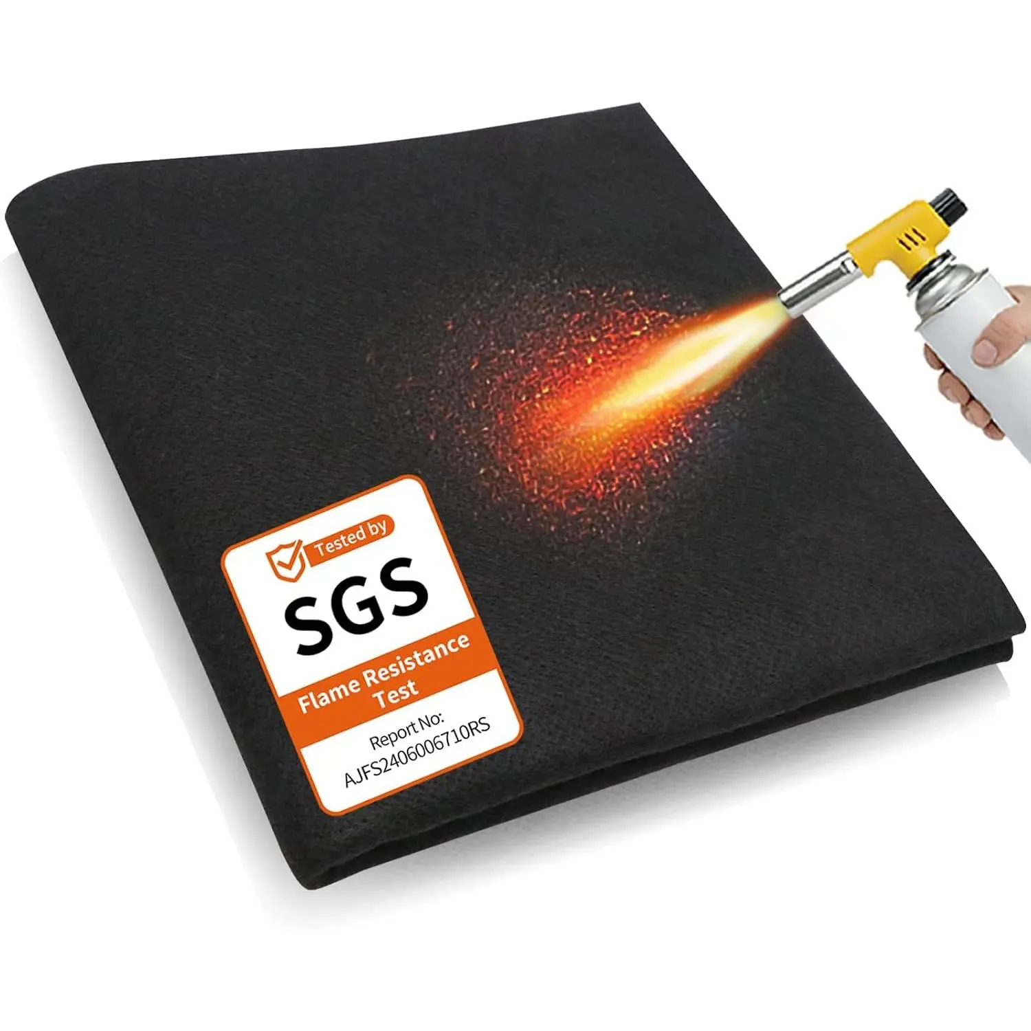 20'' x 20'' Welding Blanket Fireproof Carbon Felt for Soldering | Flame Retardant, Stove Wick, Cuttable, Fireproof Mat, Heat Shield Mat, Insulation Blanket, for Brazing/Plumbing/Grill/Firepit