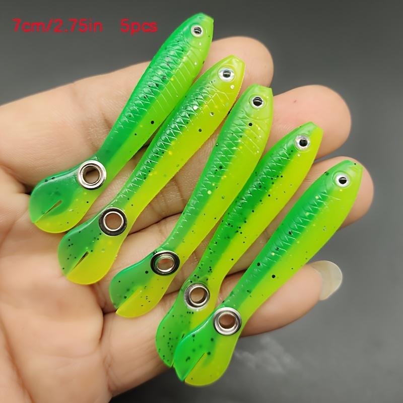 7cm/10cm 5pcs Mud Loach Bionic False Bait Roadside Throwing Tail Fish Soft Bait Freshwater Pufferfish Bass Black Fish Catfish Soft Insect Soft Fish Bait