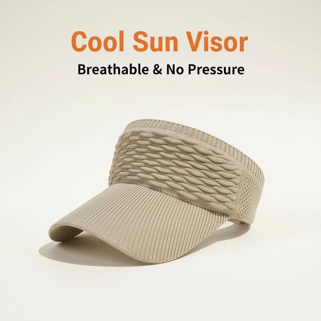 4-Pack Women's Sports Sun Hat| No-Heat Open Top Design| Ponytail Friendly Visor| Value Set