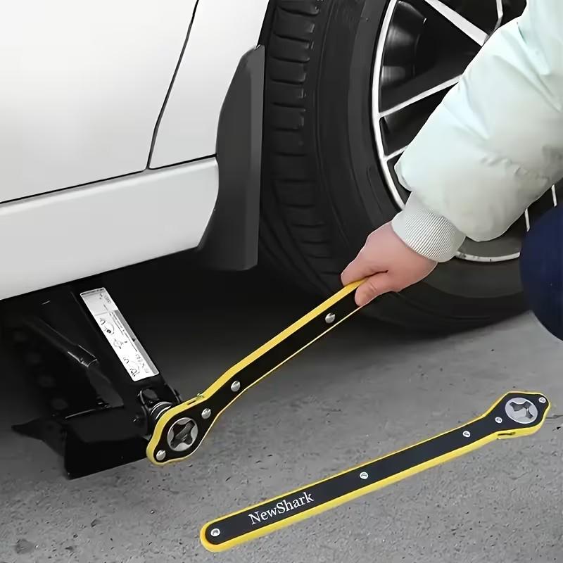 Heavy-Duty Metal Tire Jacks with Universal Adapter, 360° Rotating Knob ...