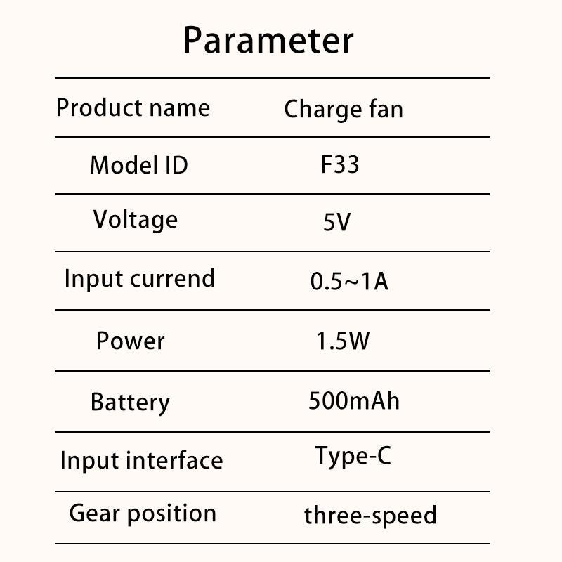 Portable Handheld Fan, 1 Count USB Rechargeable Mini Fan with 3 Speed Setting, Handheld Fan for Makeup, Travel, Beach, Indoor and Outdoor Use, Rechargeable Personal Fan