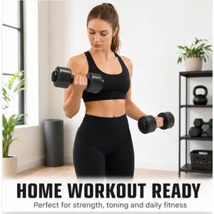 2-Piece Adjustable Water-Filled Dumbbell Set, 8.27" x 3.15", 3.31 lbs Each, Portable Weights for Home Workouts, Travel, Apartment Living, Weightlifting, Boxing & Full-Body Exercise