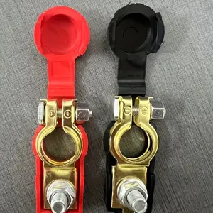 A Set Universal Negative & Positive Battery Cable Terminals - Automotive Terminal Clamps Connectors Inner Diameter 17-18mm
