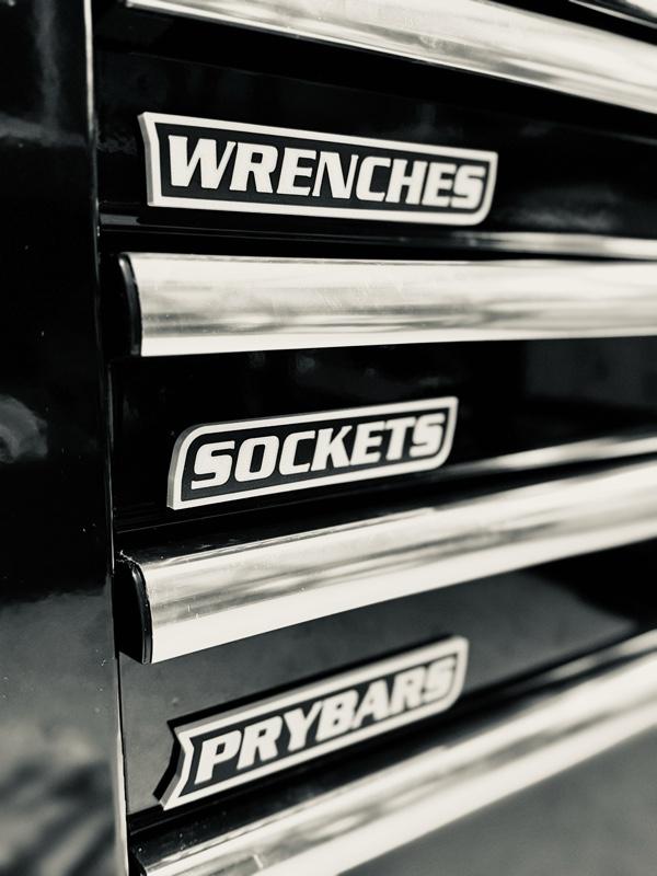 12-Pack Premium Magnetic Toolbox Labels for Tool Organization - 12 Pack of High Quality 3D Printed Personalized Magnets for Metal Cabinets, Drawers, Tool Chests, Decor Plastic Gift