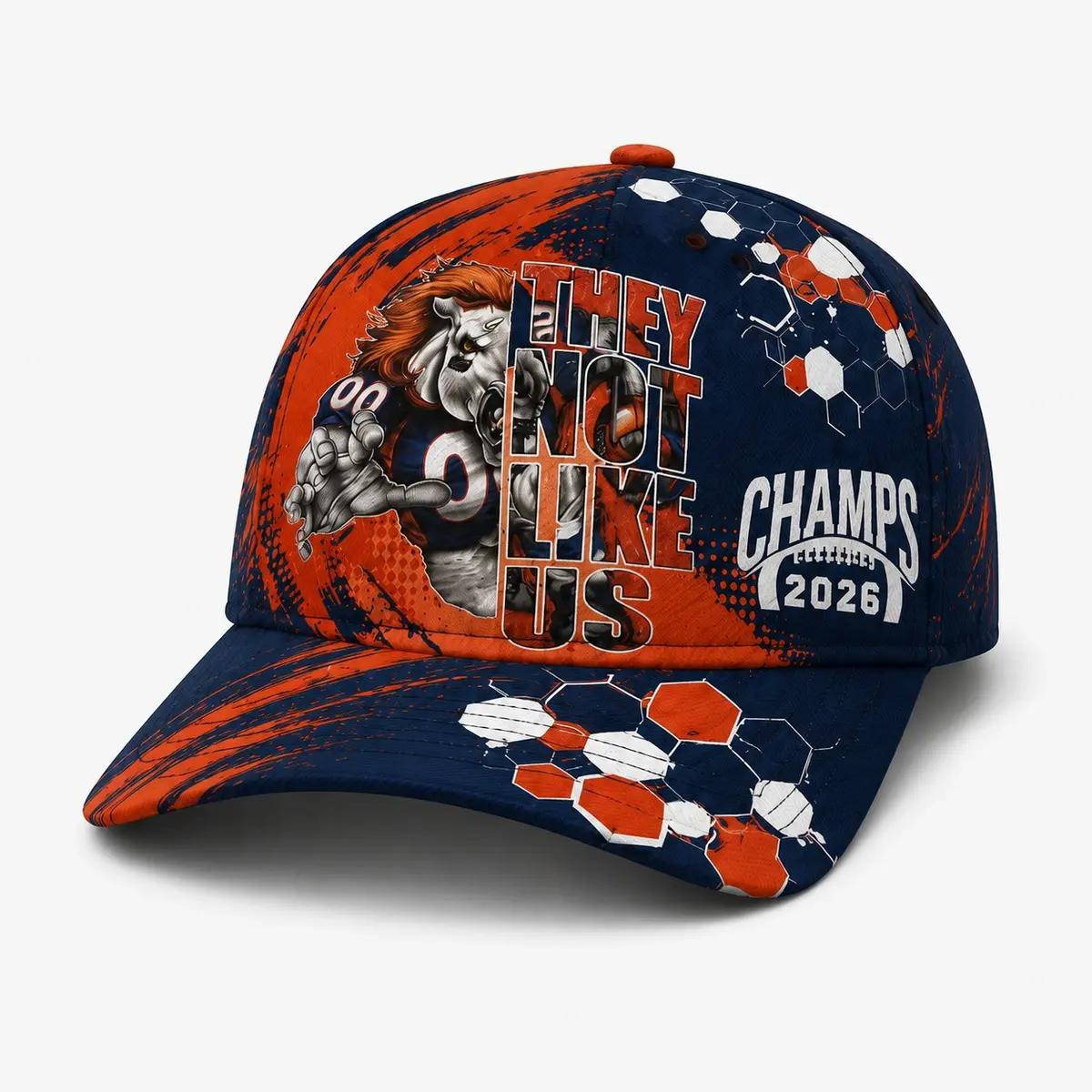 Champion baseball cap, rhino pattern, Game Day baseball cap, stylish golf, Nets fan, football supporter, raptor printed hat, unisex summer, classic baseball
