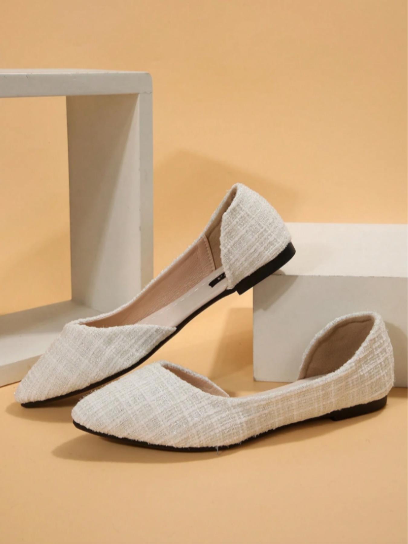 Women's Pointed Toe Flat Shoes, Fashionable Slip On Walking Shoes for Daily Wear, Lightweight Breathable Comfortable Shoes for Women, Women's Flats