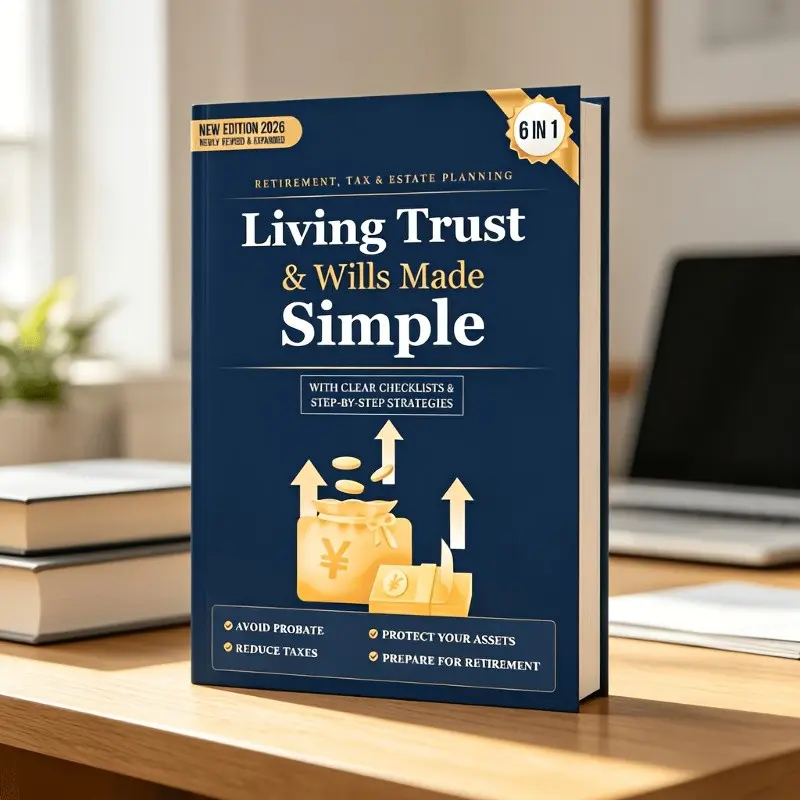 Living Trust & Wills Guide, 6-In-1 Retirement, Tax & Estate Planning, Step-By-Step Strategies, Checklists, Real-Life Examples
