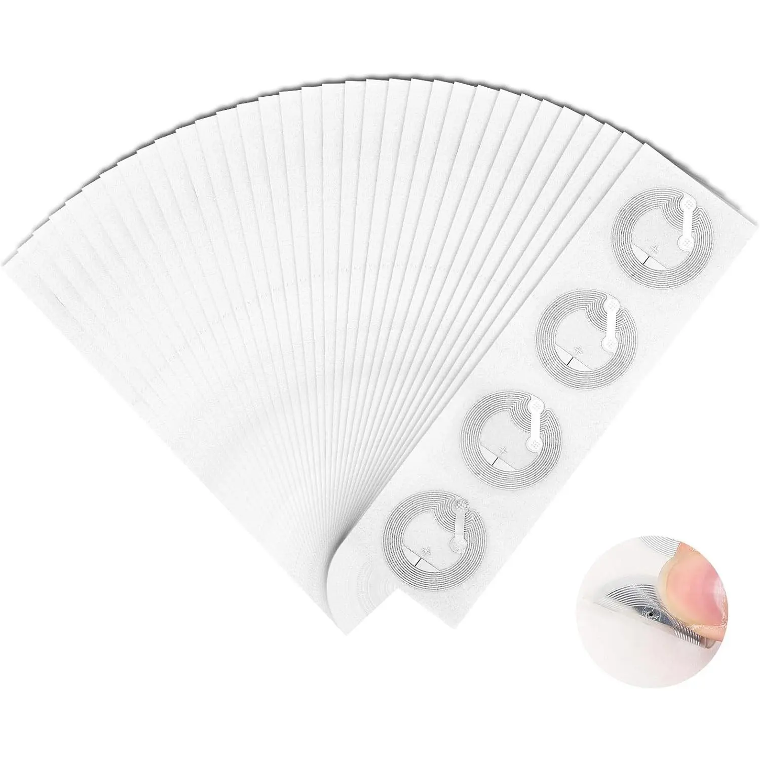 100pcs NFC Tags Sticker Programmable NFC Stickers Ntag215 Chip Rewritable RFID Stickers 504 Bytes Memory Adhesive Labels Compatible All NFC-Enabled
