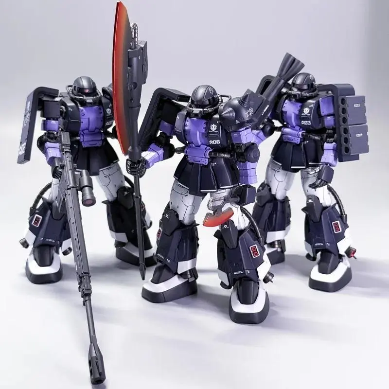 2026 hot itemGTO HG 1/144 Black Tri-Stars Zaku Mech Assembly Model Kit Action Figure Boys' Puzzle Toys Desktop Ornament Collectible Gift Popular toys