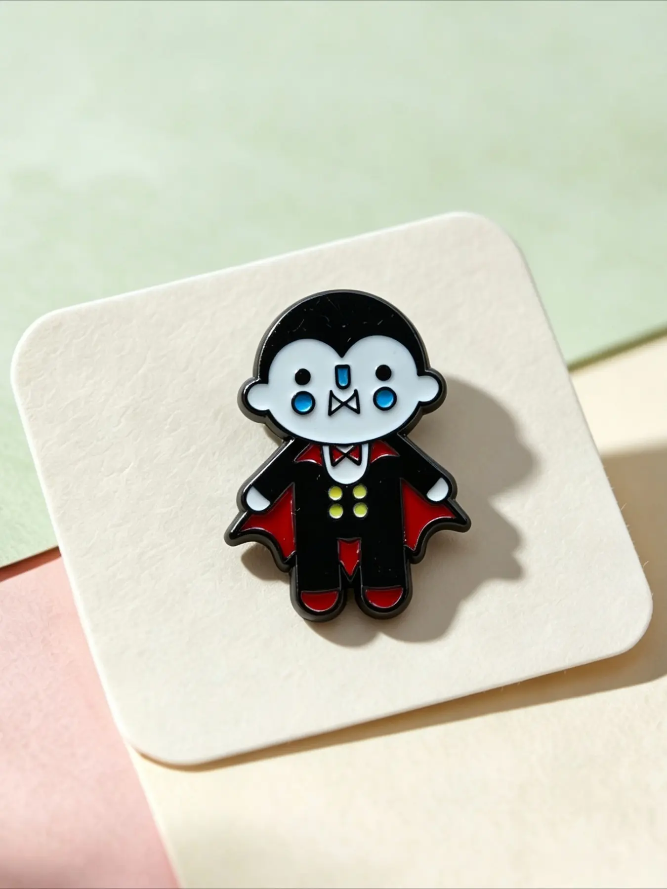 Cartoon Little Vampire Enamel Pin, Halloween Spooky Gothic Character Lapel Brooch Badge for Clothing Backpack Hat,Gift for Halloween Party & Horror Lovers