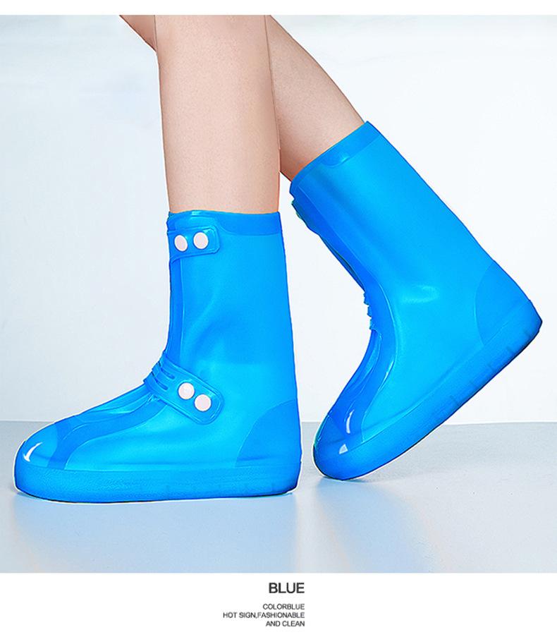 Kids Rain Shoe Covers Waterproof Silicone Thickened Anti - Slip Wear - Resistant Reusable High - Top Rain Booties for Girls Outdoor Rainy Days
