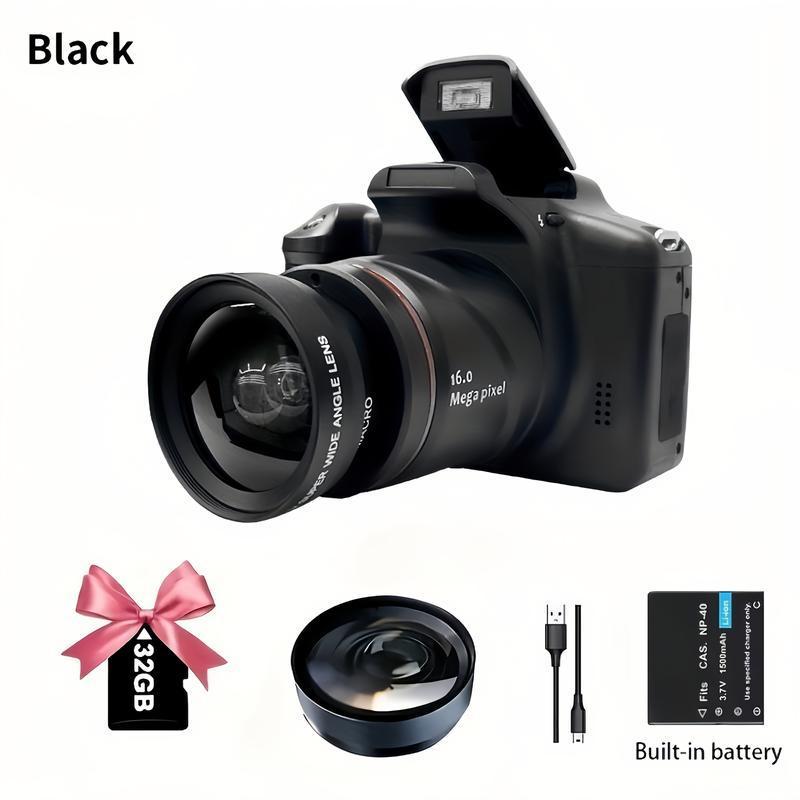 Digital Camera Photography With 2. 4-inch LCD Screen, 16xdigital Camera 1080p Mini Camera Vlog Camera With 9. 88mm Wide-angle Lens Cool Stuff Travel Essentials, Body Camera Compact Travel Camera, Camera For Vlogqing, Cameras For Photography