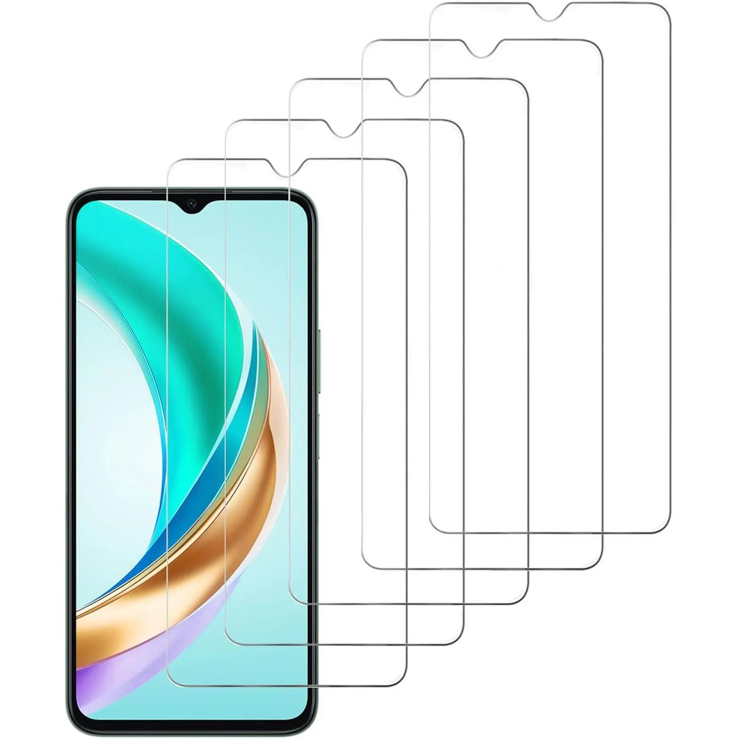 [5 Pack] for Vortex Jk68 Screen Protector,Scratch Resistant Bubble Free Anti-Fingerprints  Clear,Case Friendly,Tempered Glass Film for Vortex Jk68