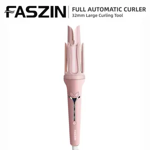 Faszin Automatic Hair Curler, 32mm Rotating Curling Iron with Negative Ions, 3 Adjustable Temperature Settings, Ceramic Curling Wand for Women, Home Hair Styling Tool