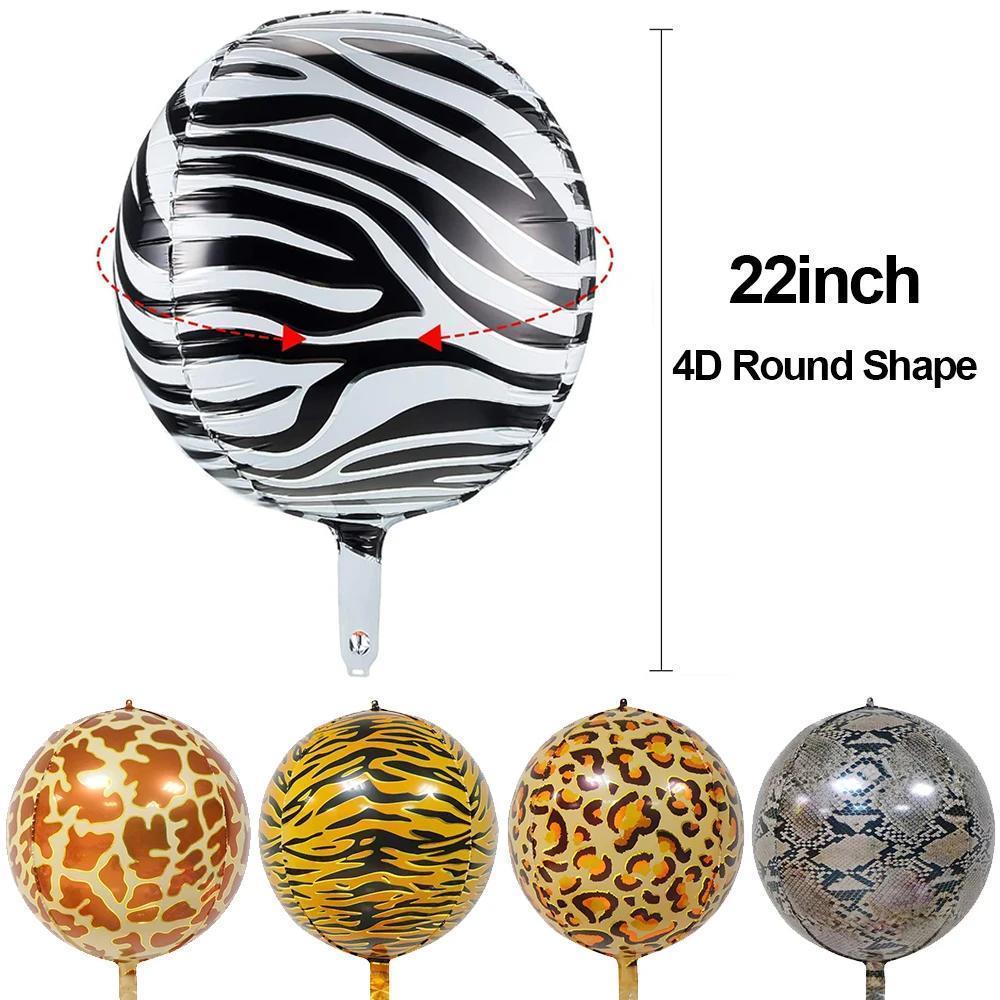 Safari Animals Happy Birthday Banner Pennant Foil Animal Balloons for Kids Jungle Safari Zoo Theme Party Decoration Supplies Toy