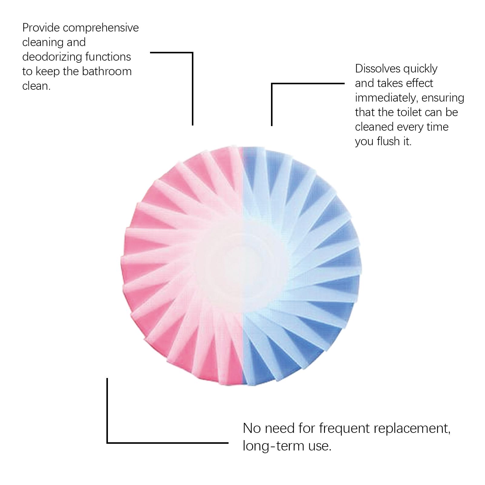 Toilet cleaning block for bathroom, removes urine stains and dirt, eliminates odors, and leaves a fresh scent
