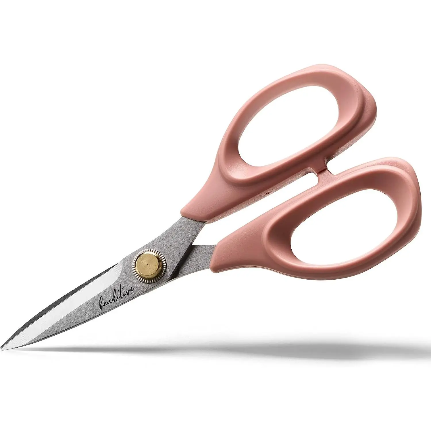 Sewing  - 6-Inch Stainless Steel Fabric  - Professional  With Serrated  for Cloth  & Quilting - Comfortable Craft Tailor & Dressmaker Shears – Light Coral