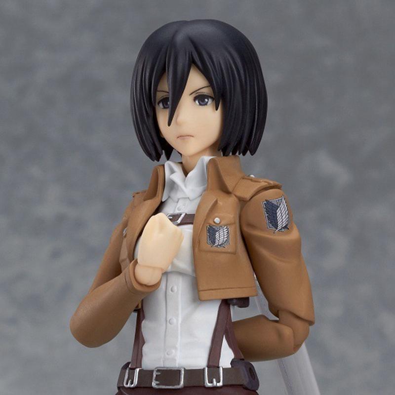 Anime Figure Attack On Titan Mikasa·Ackerman Standing Holding Sword Detachable Model Toy PVC Collection Desktop Ornaments 19CM