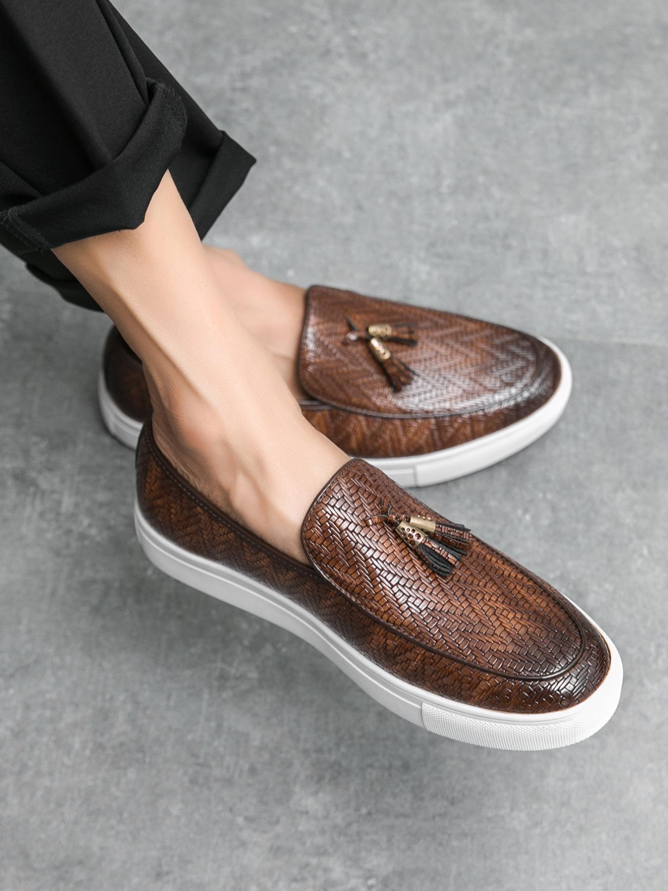 Men's Fashionable Plain Color Slip-on Loafers, Low Top Loafers, Casual Comfortable Flat Shoes for Daily Wear, Lightweight Breathable Shoes for All Seasons, Boy