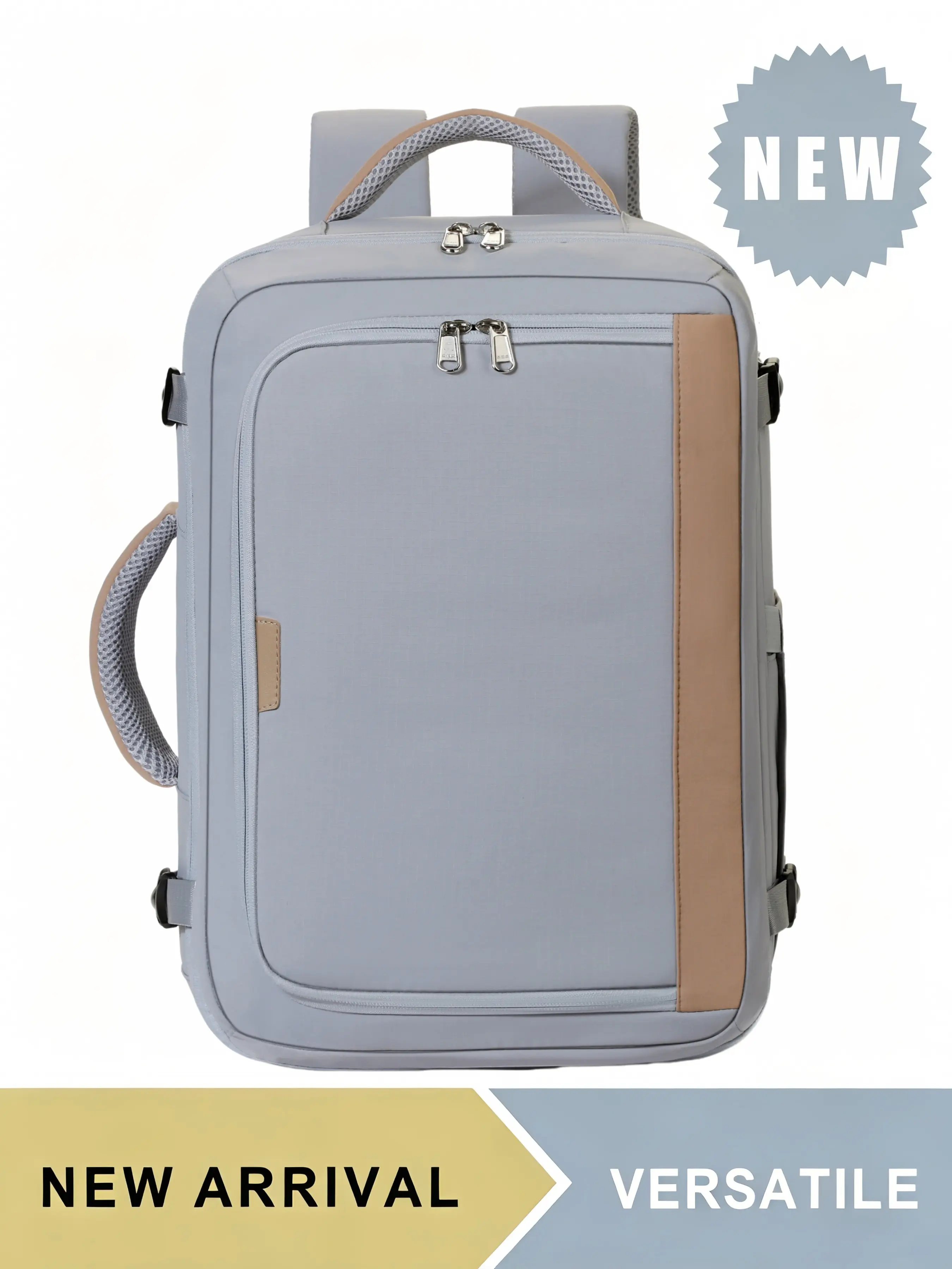 Large Capacity Travel Laptop Backpack for Men Women, Water Resistant, Lightweight Casual Daypack with Multi Compartments & Luggage Strap, Fits 18 Inch Laptop, Daily School Work Travel Hiking Outdoor Activities