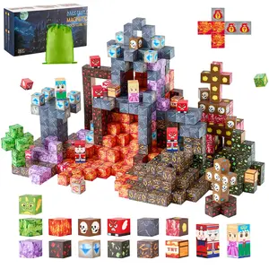 【DealsForYouDays】VEVOR Magnetic Blocks, 150 PCS Dark Castle Set, Magnetic Building Cubes for Kids, STEM Montessori Sensory Toys for Christmas Birthday Gift, Construction Stacking Toy for 3+ Years Old Boys Girls