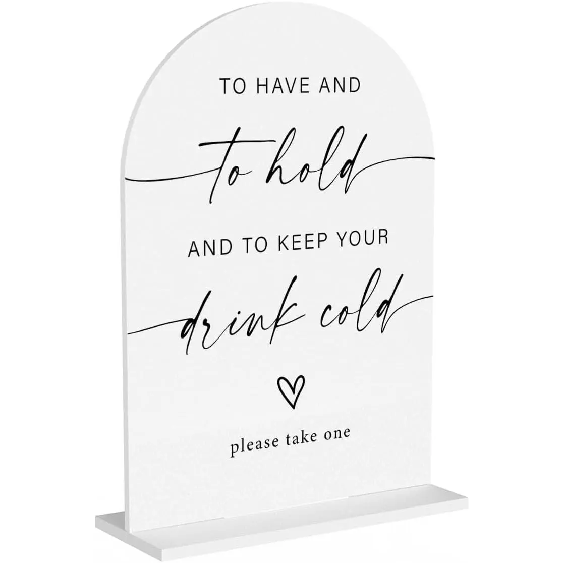 Wedding Can Cooler Sign Keep Drink Cold Wedding Favor Sign for wedding Engagement Bridal Shower Party Acrylic sign for Table Desk
