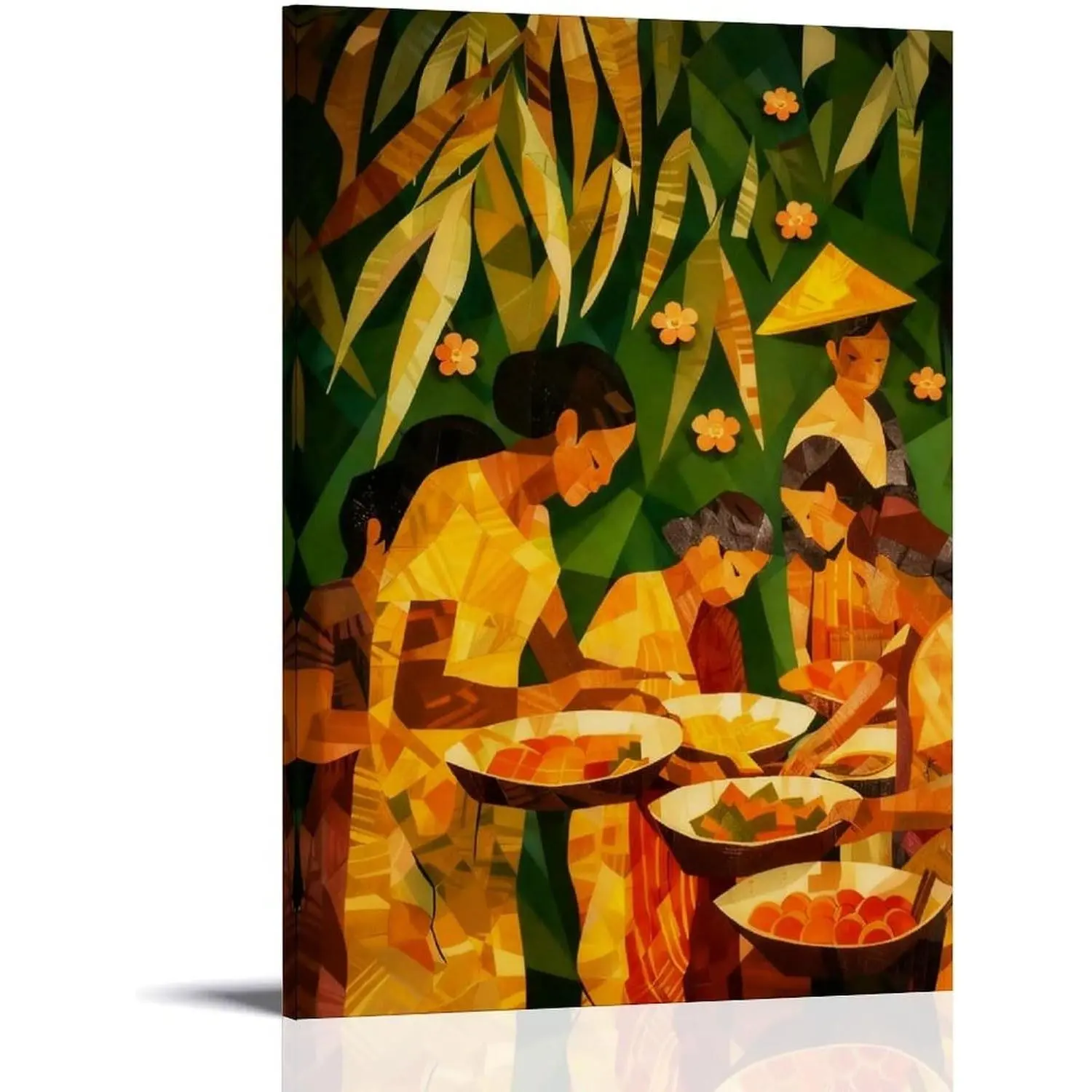 Filipino Feast Artistic Print, Vibrant Cultural Celebration Artwork, Home Decoration Wall Art Poster for Home & Food Lovers Gift