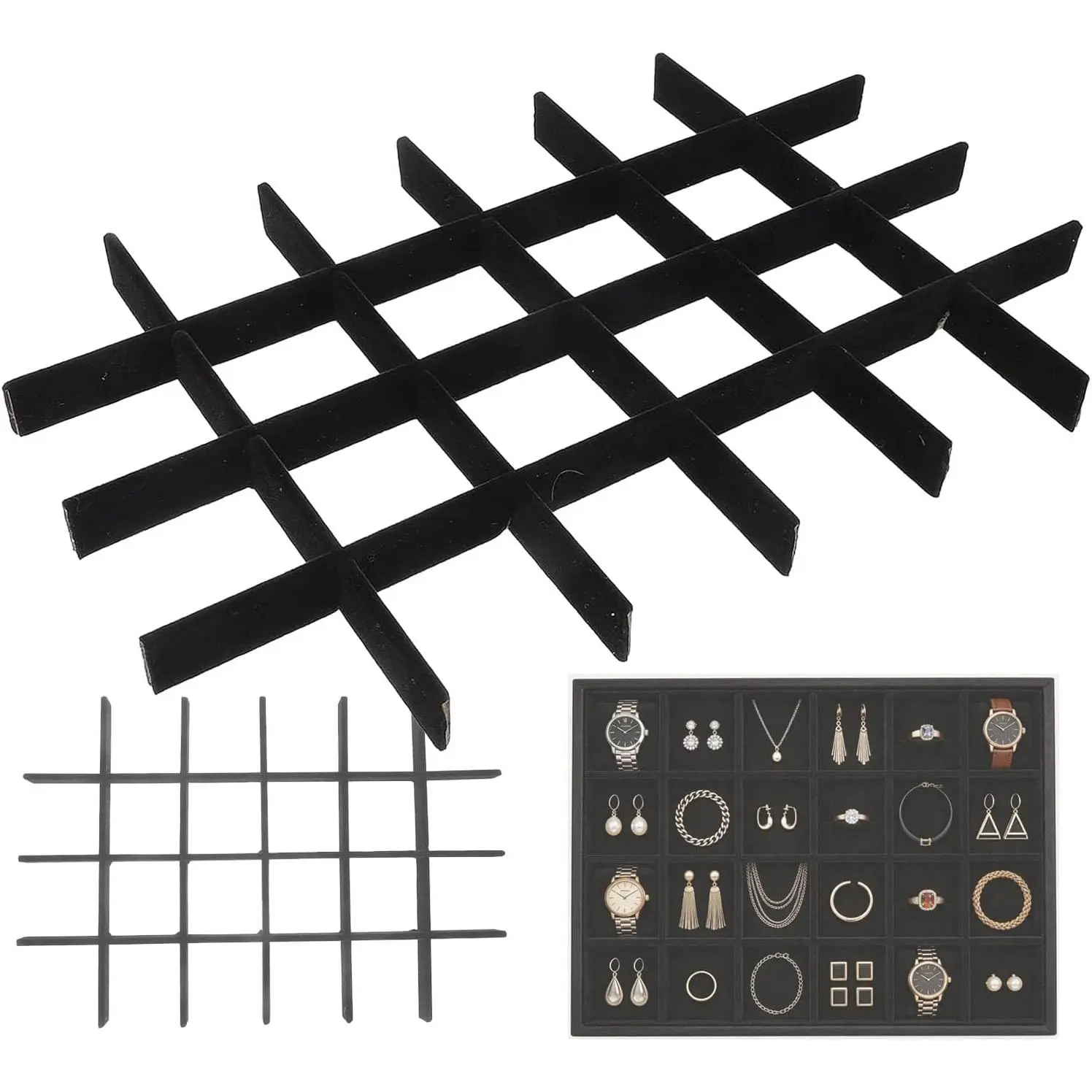 1 Set  Tray Organizer Divider  Display Storage Tray Dividers for Organizing Boxes And Showcases