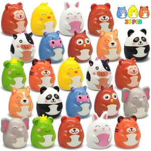 Goodie Bags Stuffers for Kids - 24PCS Animal Squishy Toys Party Favors, Slow Rising Fidget Toy Stress Relief, Pinata Stuffers, Classroom Treasure Chest Prizes Birthday Gifts for Boys Girlsfidget toys