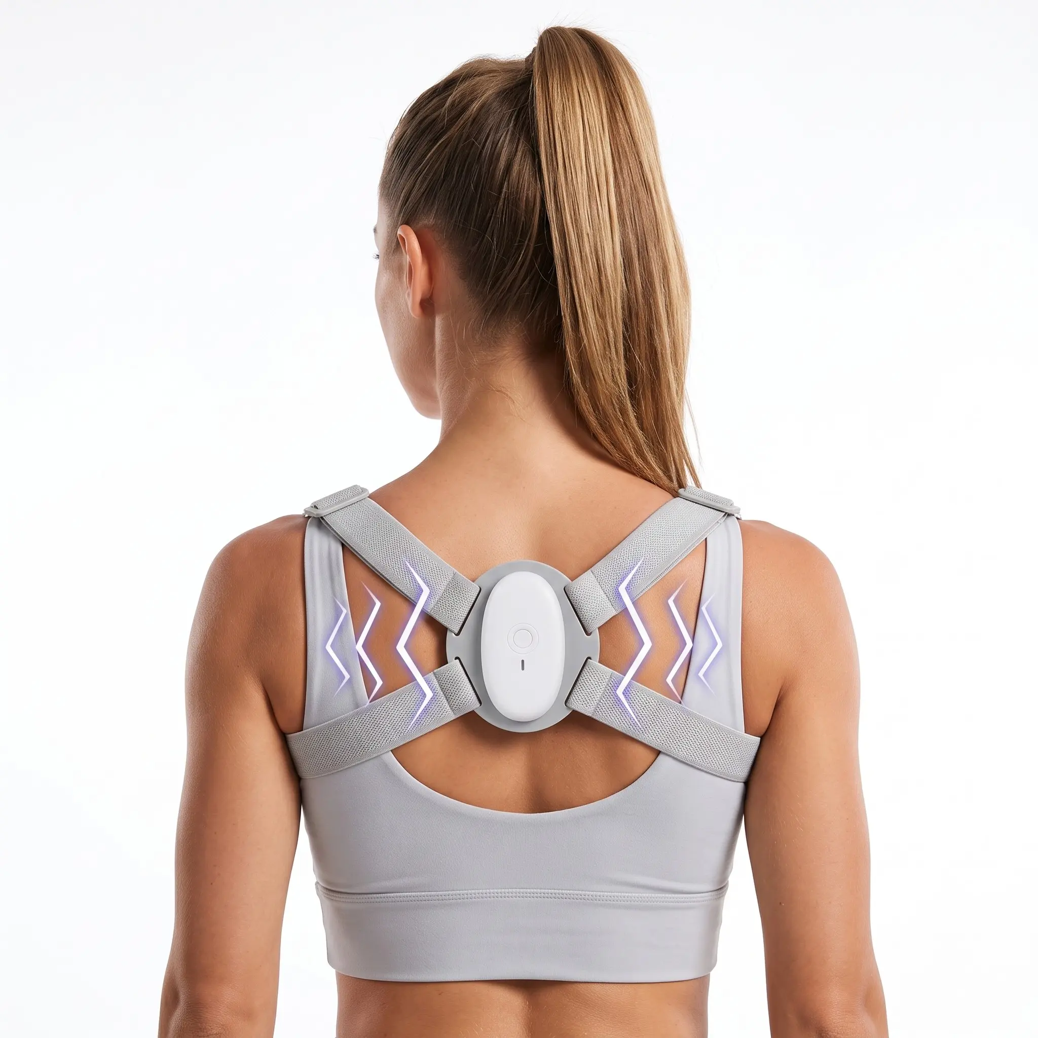 Smart Sensing Vibration Posture Corrector for Adults, Invisible Hunchback Correction Belt, Adjustable Back Sitting Standing Brace