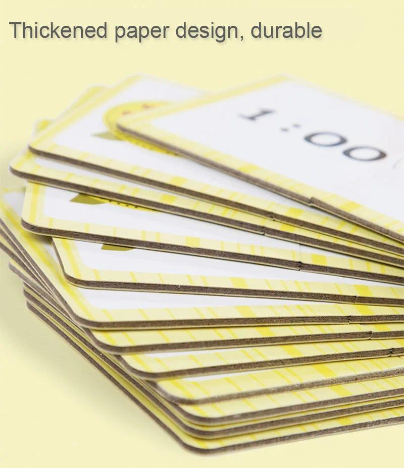 Montessori Wooden Clock Puzzle Toys Hour Minute Second Learning Preschool Cognitive Time Teaching Aid for Kids Early Education