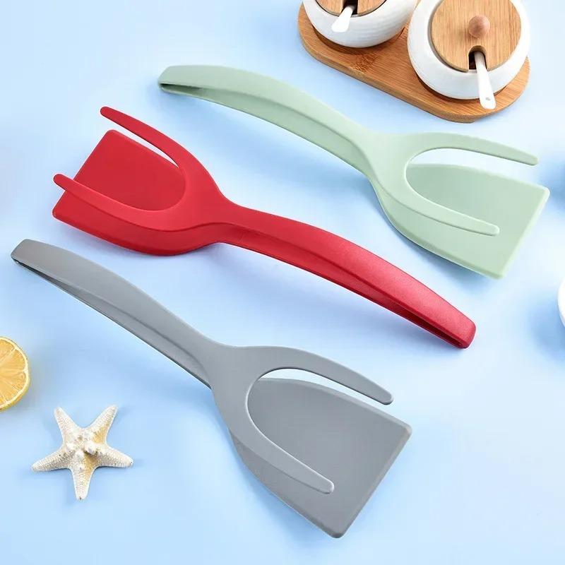 1pcs Versatile Kitchen Tools Set, Dual-Use Nylon Scraper, Food Clip, Egg Turner, Bread Toast Spatula, Perfect for Cooking & Baking, Durable Kitchenware, Heat Resistant Spatula
